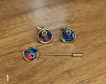 Liberty cufflinks and tie pin