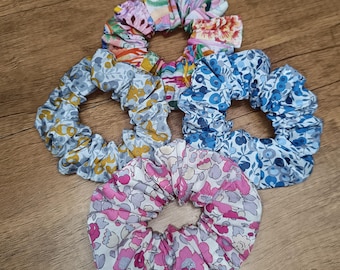 Liberty scrunchies, elastic hair ties