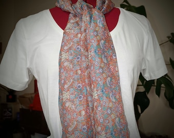 Liberty silk chiffon scarf or snood from the Strawberry Thief collection