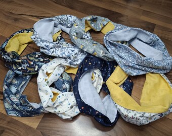 Liberty and cotton gauze boy's neck warmer snood