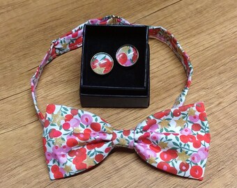 Customizable * matching Liberty bow tie and cufflinks of your choice!