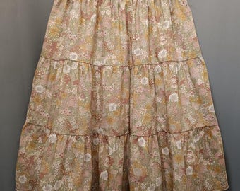 Wide boho Liberty print skirt, customizable and made to measure