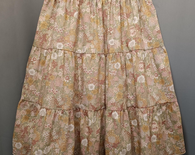 Featured listing image: Wide boho Liberty print skirt, customizable and made to measure