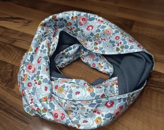 Liberty lantana Betsy porcelain and anthracite flannel snood