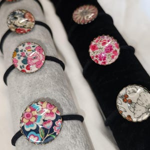 Hair elastic with Liberty cabochon, many different models