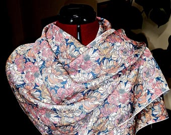 Liberty Blackburn silk and viscose scarf or snood