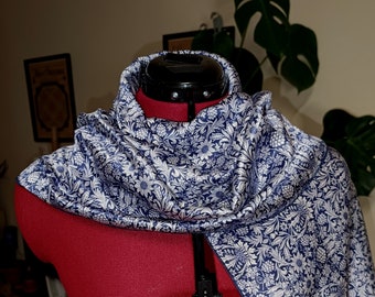 Liberty silk satin scarf or snood