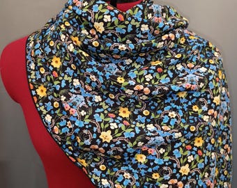 Liberty silk crepe de chine scarf Aurora