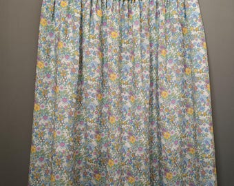 Women's Liberty Floral Waltz blue viscose skirt, made to measure