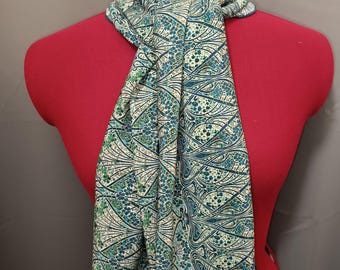 Liberty silk crepe de chine scarf Ianthe Blossom A