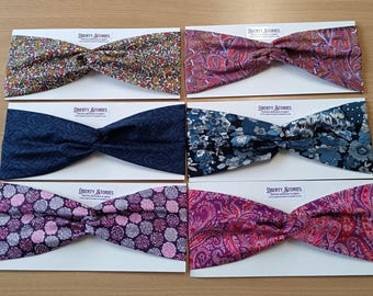 Liberty jersey headband, limited edition, rare English imports, new summer/autumn collection! Adult and child sizes