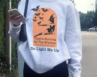 I Did Something Bad Crewneck, Reputation Halloween Sweatshirt, They're Burning All The Witches, Fall Halloween Tee, Swiftie Gift Fan Shirt