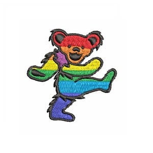 Grateful Dead Bear (Rainbow)