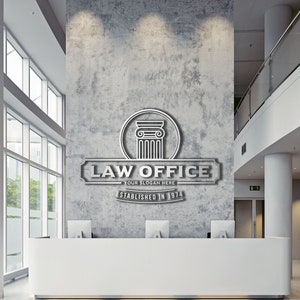 Custom Metal Signs, Law Office Business Signage, Law Firm Design, Logo To Metal Sign, Custom Metal Cutouts For Businesses, Custom Metal Text