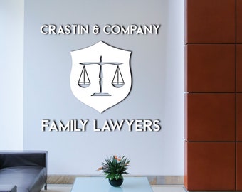 Custom Metal Signs, Law Office Business Signage, Law Firm Design, Logo To Metal Sign, Custom Metal Cutouts For Businesses, Custom Metal Text