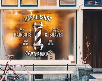 Brushed Aluminum Barber Shop Sign, Metal Wall Decor, Custom Barber Business Sign,  Custom Metal Text, Barbershop Custom Logo, Metal Design