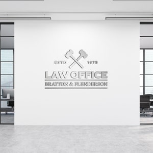 Custom Metal Signs Law Office Business Signage Logo To Metal Sign Custom Metal Cutouts For Businesses Custom Metal Business Text image 6