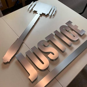 Custom Metal Signs Law Office Business Signage Logo To Metal Sign Custom Metal Cutouts For Businesses Custom Metal Business Text image 5