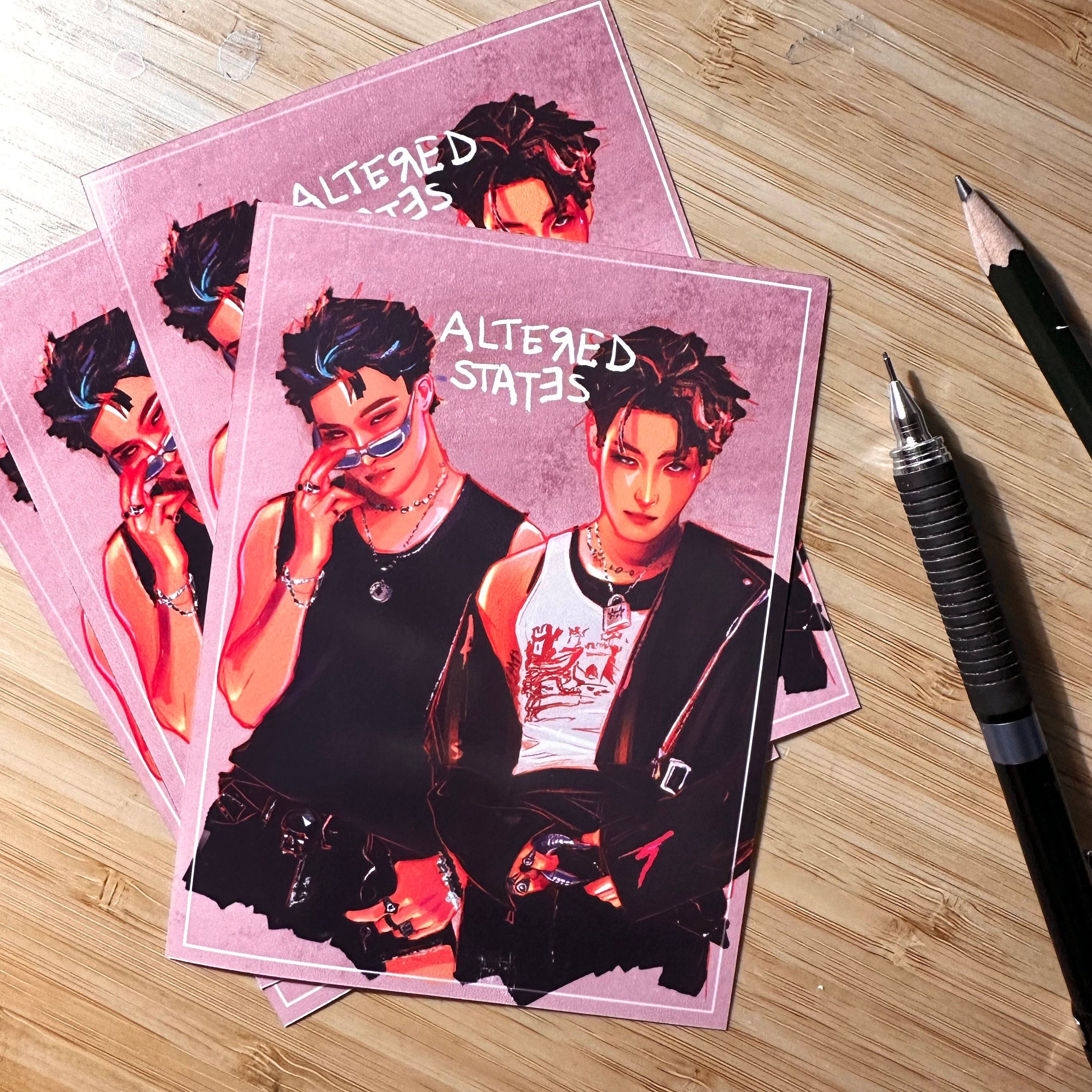 Altered States Hongjoong X Mingi ATEEZ Print / _11258 - Etsy