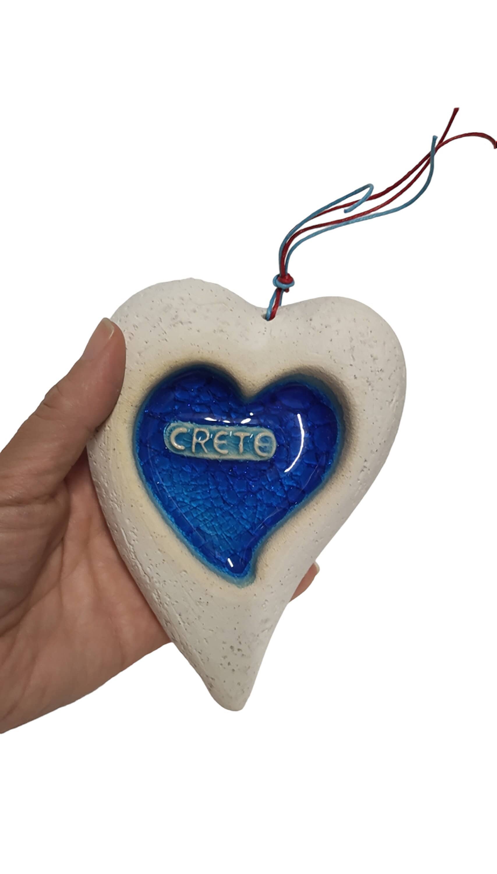 Greek Souvenir, Heart shape, Wall Hanging, Crete, Cretan Souvenir