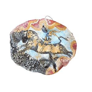 Tavrokathapsia Wall hanging, Fresco Fragment Knossos, Minoan Art, Cretan Souvenirs