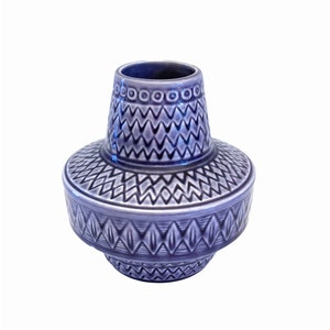 Small Vintage Rörstrand Sweden Scherzo Vase | Gunnar Nyland | Lavender Blue 1964