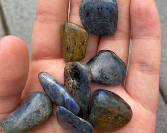 Dumortierite tumbled crystal