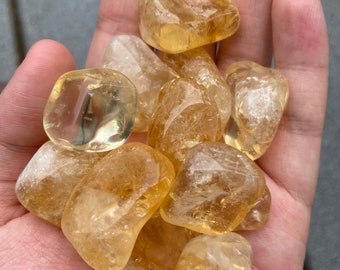 Citrine crystal tumbled