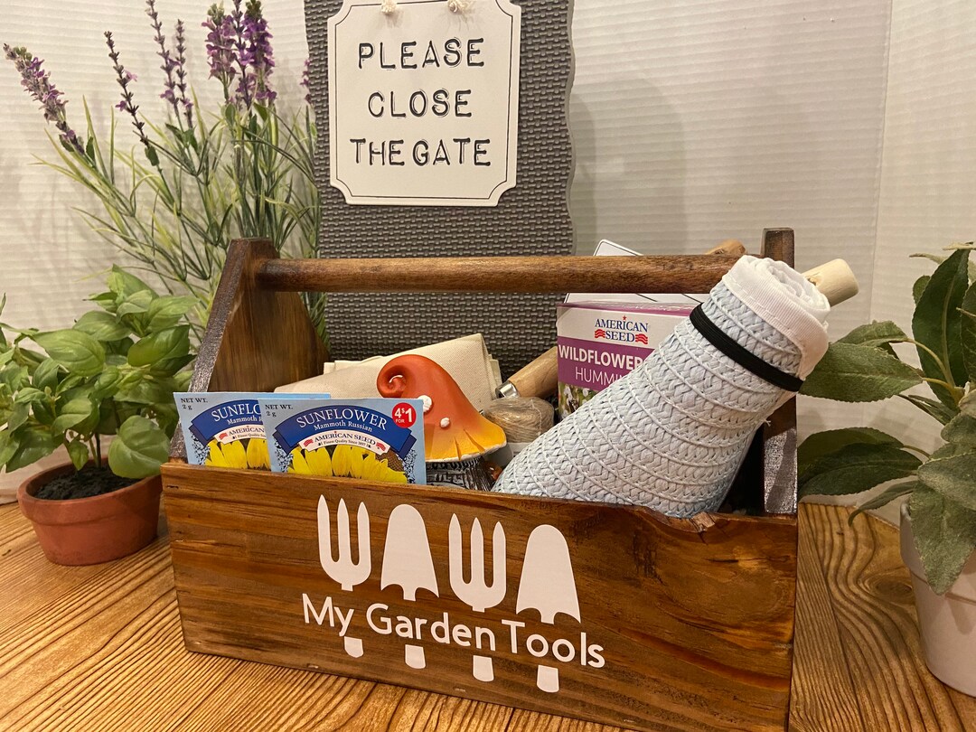 Garden Gift Basket Spring Garden Gift Basket Wooden Garden Etsy UK