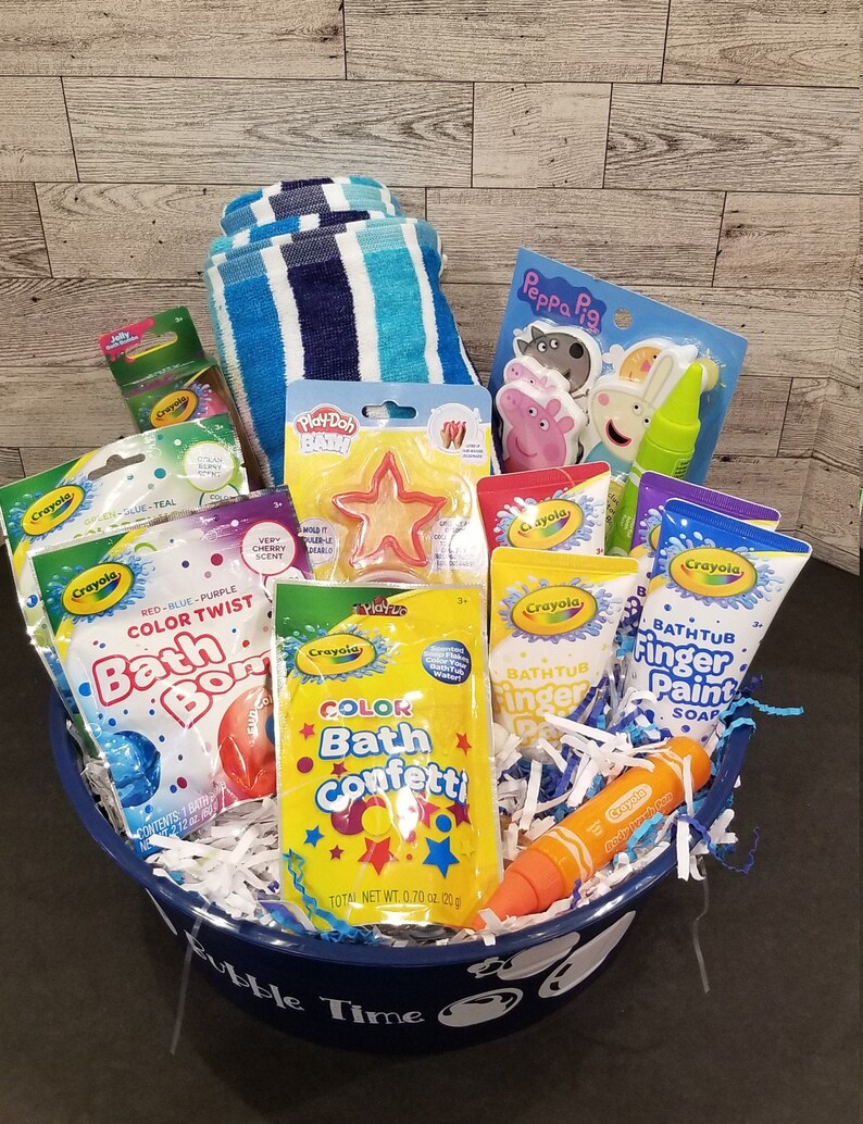 Kid's Bath Time Basket Kid's Bath Tub Finger Paint - Etsy