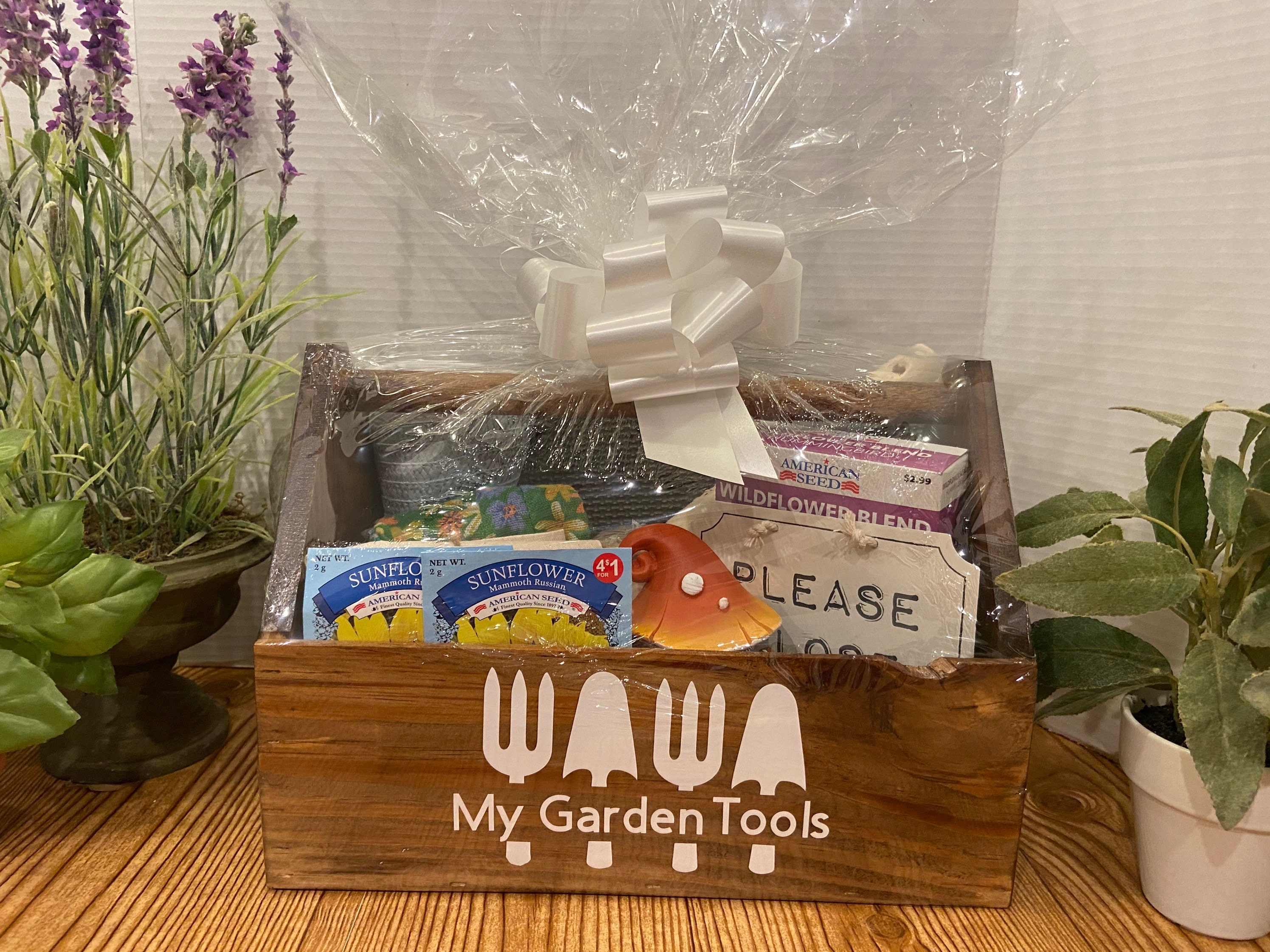 Garden Gift Basket Spring Garden Gift Basket Wooden Garden Etsy UK