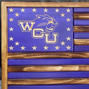 Custom Hand Made Western Carolina Wooden Flag