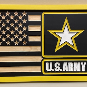 US Army Custom Wooden Flag