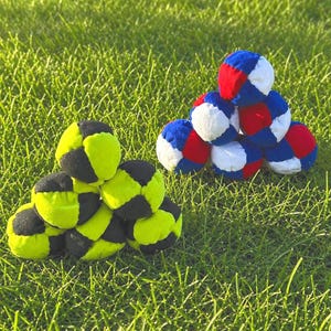 Sand Filled USA Hacky Sack, Classic Footbag, Juggling Ball, Outdoor Game, Retro 90’s Toy, USA Theme & Neon Hacky Sack