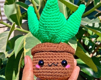 Crochet Desk Plant PATTERN: Amigurumi Succulent (Digital Download)