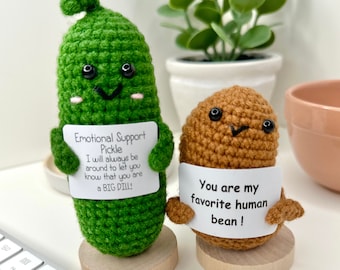 Motivational Desk Buddy Gift, Emotional Support Pickle for Home Office, Coworker Team Gifts, Desk Companion, Positive Support Potato