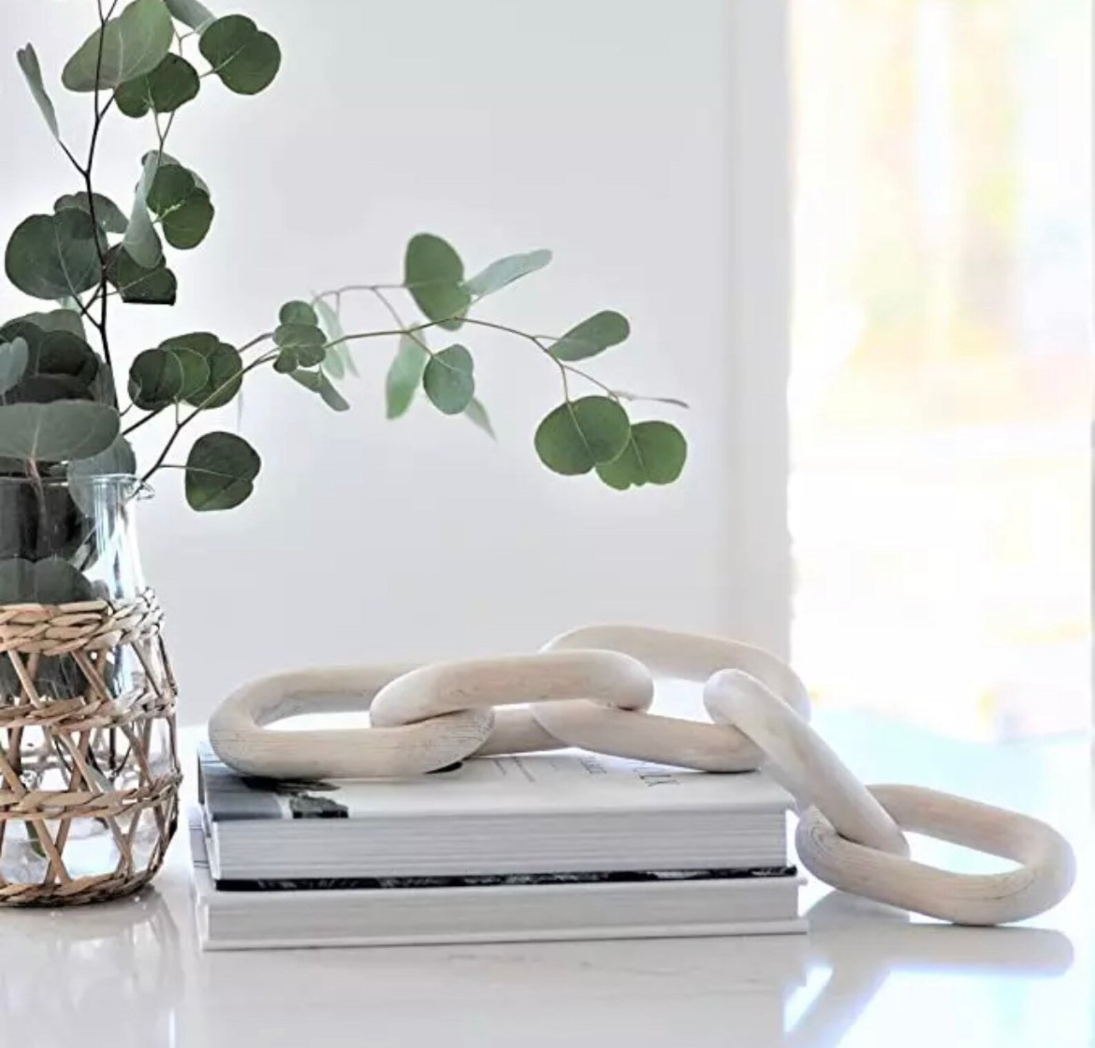 Decorative Wood Chain Link Decor Hand Carved Decor for Home Etsy