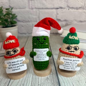 Emotional Support Crochet Potato Gift Set: Handmade Positive Pals