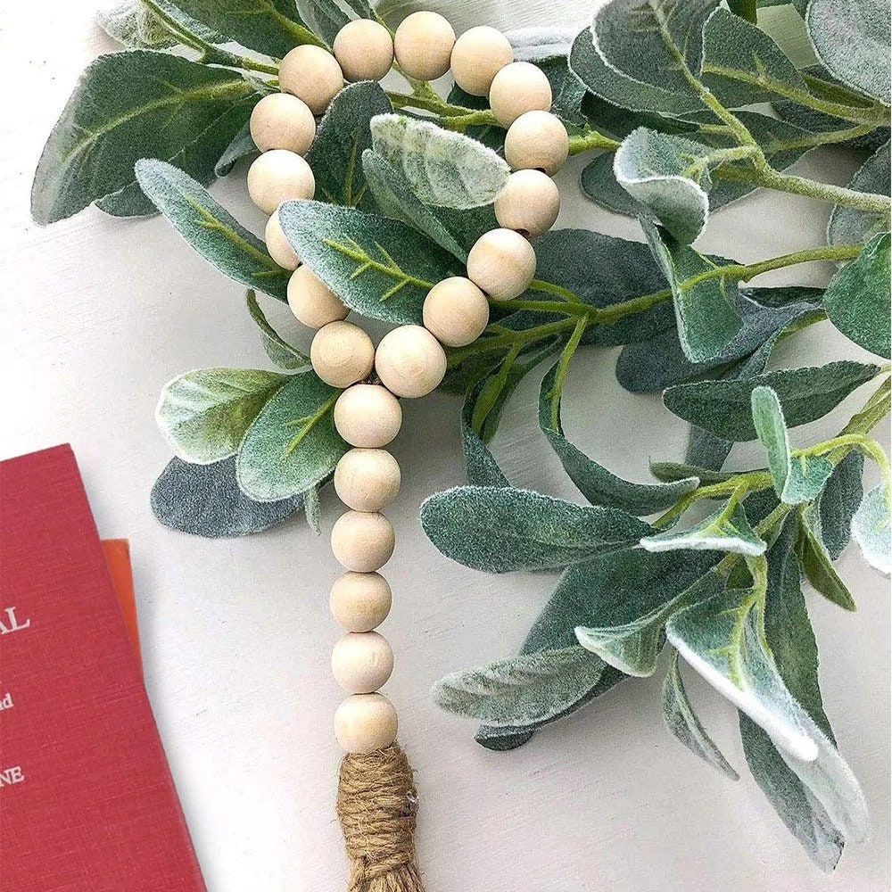 Loop Wood Bead Garland Looped Style Garland 12 Handmade Etsy