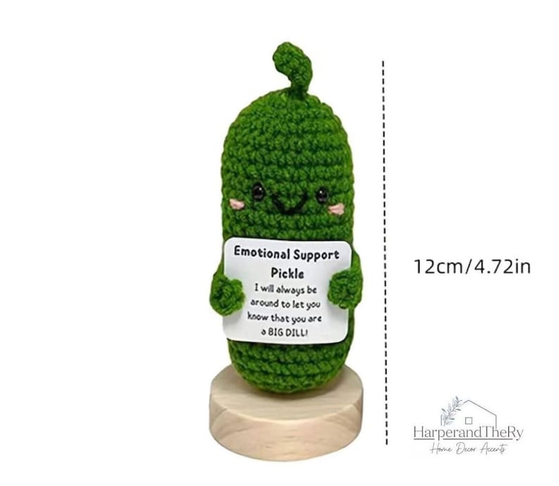 Christmas Emotional Support Pickle, Handmade Positive Pumpkin
