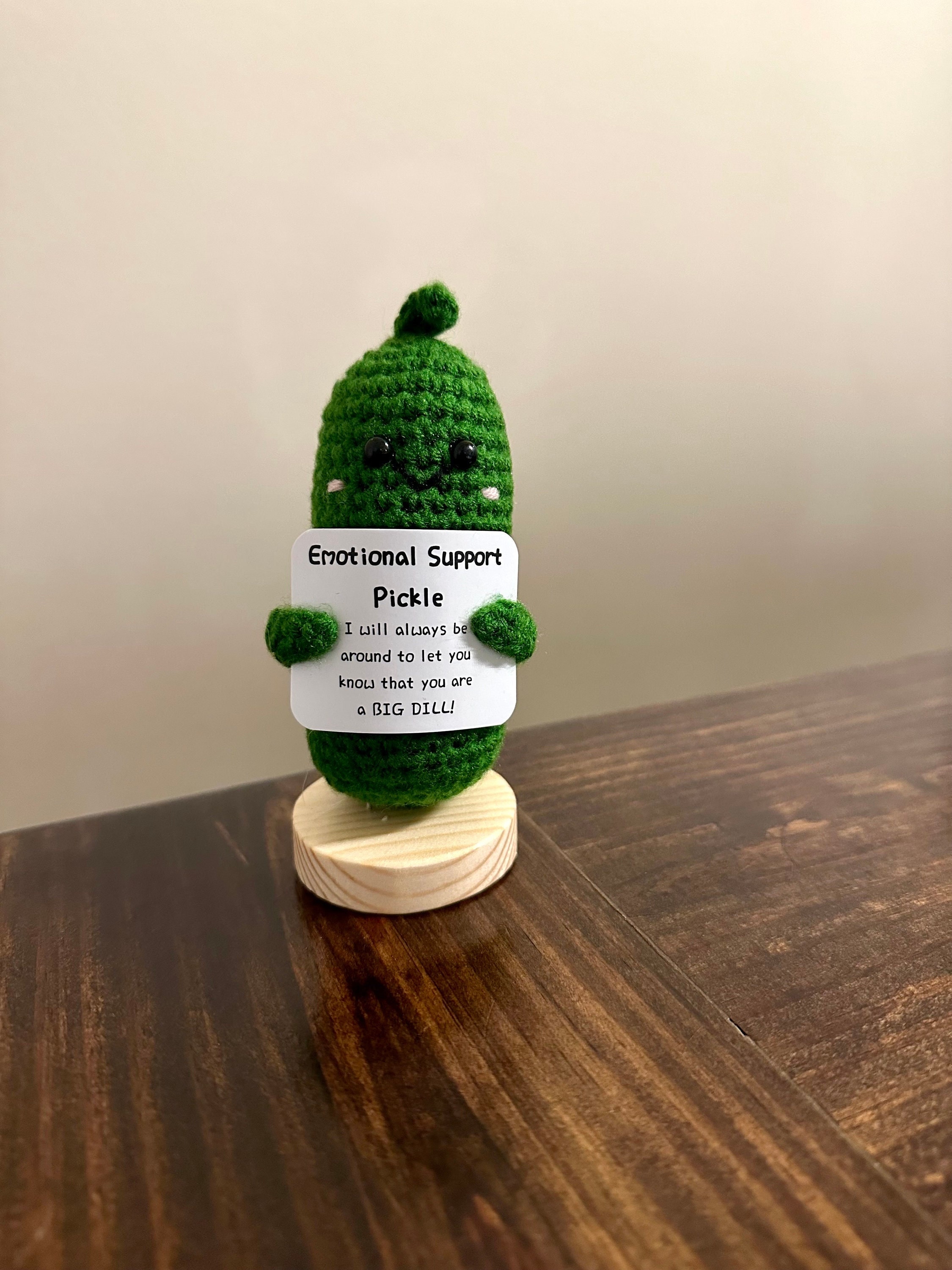 Emotional Support Pickle Gift Funny Pickle Ornament Smiling Green