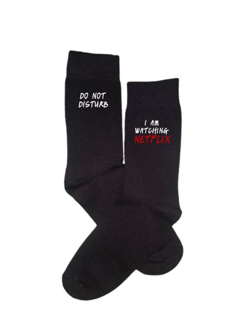 Do Not Disturb I Am Watching Netflix Socks Netflix and Chill - Etsy