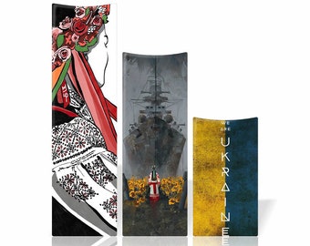Custom Ukrainian Print Balayage Boards, Hair Salon Foiling Tool (Set of 3)