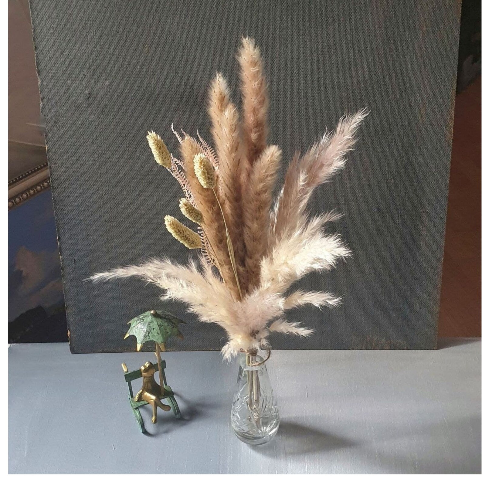 Pampas Grass Bouquet Flower Dry Arrangement Rustic Home Decor Etsy