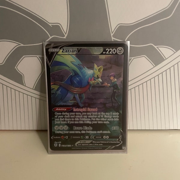 Zacian V Full Art Etsy UK
