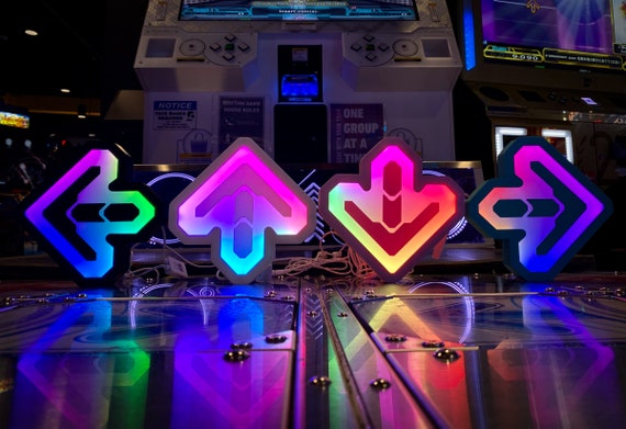 Dance Dance Revolution Arrow Lamp Rgb Or White Light Etsy