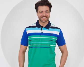 Leo Men's Polo T-Shirt, Cotton Embroidered Polo Tee Shirt For Outdoor, Flexible Ribbed Sleeves Collar T-Shirt, Pique Soft Polo Tee Shirt