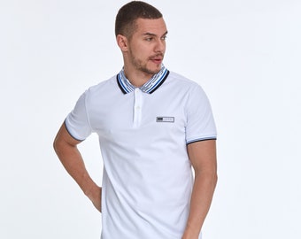 Raul Polo Men's T-Shirt, Elevate Your Wardrobe with a Minimalist Polo Shirt for Men, Trendy Logo Printed Collared Plain Polo Tee Shirt