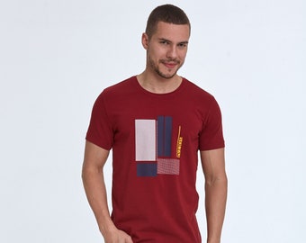 Minimalist Style Geometric Shapes Tee for a Modern Look, Unique and Stylish Geometric Shapes Tee for Men and Women, Artistic Design Tee