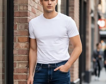 Lucas Slim Fit Jeans Navy Blue, Essential Stretch Denim Tapered Cut, Classic Casual Style